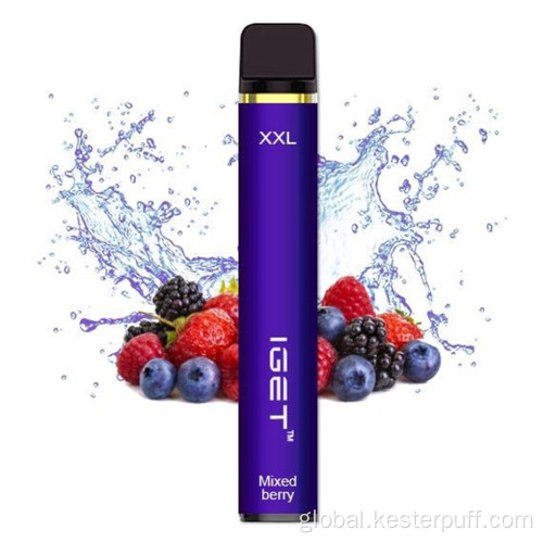 Iget Vape Wholesale Fruit Flavors 1800puffs Iget XXL Disposable Vape Manufactory